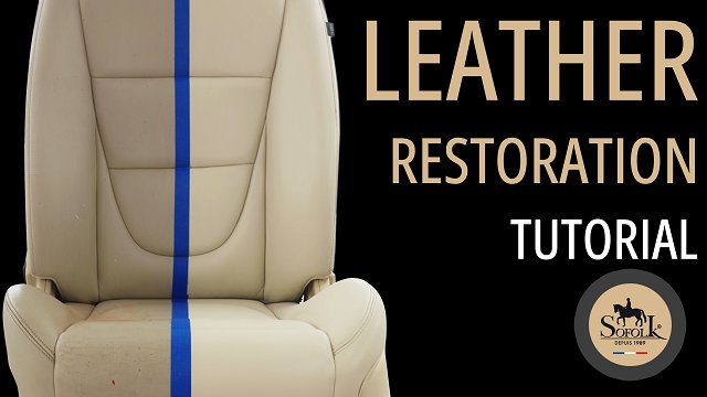Beige Leather Car Seat Restoration: Before / After Demonstration | SOFOLK