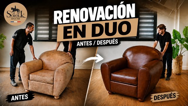 Mi amigo quería DESHACERSE de su sillón de cuero: ¡se lo hemos restaurado en su casa!