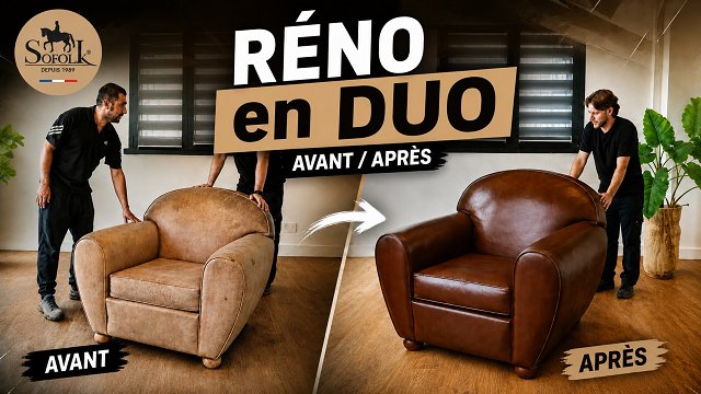 Mon pote voulait JETER son fauteuil en cuir : on l'a rénové chez lui !
