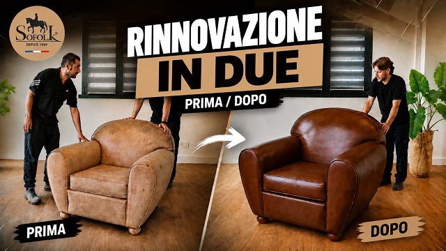 Il mio amico voleva BUTTARE via la sua poltrona in pelle: l'abbiamo restaurata a casa sua!