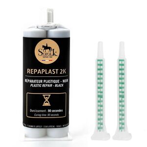 REPAPLAST 2K Negro – Reparador de plástico de secado rápido y alta adherencia