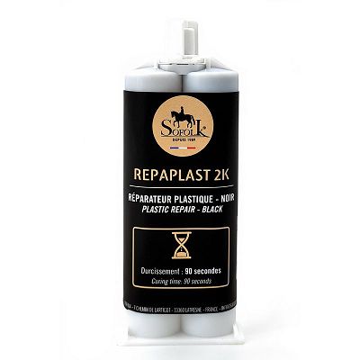 REPAPLAST 2K NEGRO - REPARADOR DE PLÁSTICO DE DOS COMPONENTES DE ALTA RESISTENCIA