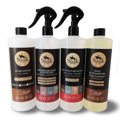 SET PARA EL CUIDADO DEL CUERO DEL INTERIOR DEL COCHE