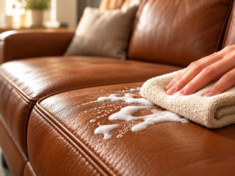 Limpiar un sofá de cuero: método y productos