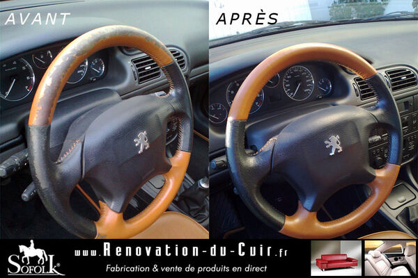 renovation volant cuir