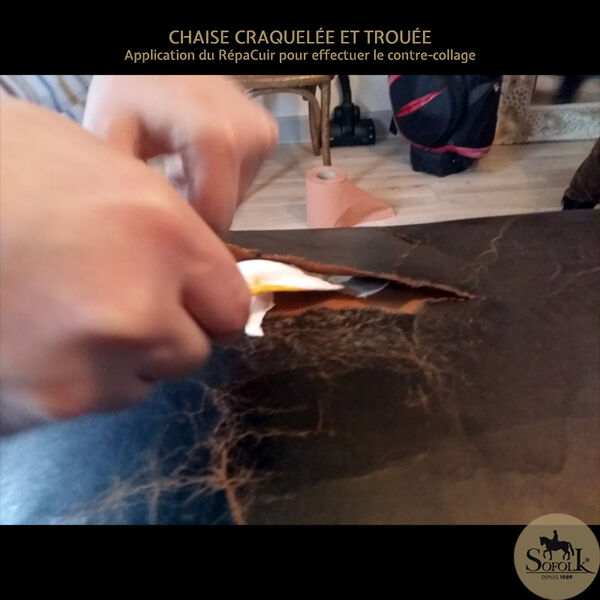 Réparation déchirure cuir