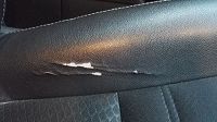 cracking tearing leatherette sitting