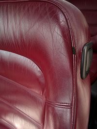 Rénovation cuir volant et siège AMARANTE 406 coupé