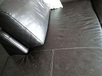 Restauration canapé d'angle avec griffure de chats ....