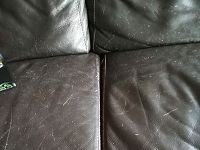 Restauration canapé d'angle avec griffure de chats ....