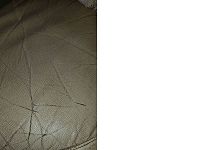 canapé cuir 3 places usé et déchiré