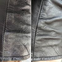 Veste cuir agneau noir