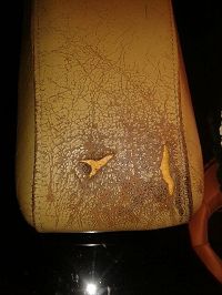 renovation siège auto déchiré / craquelé