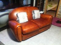 Nettoyage et teinte salon club cuir basane