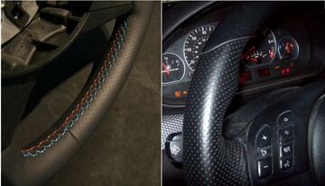 How to change the leather from my matt steering wheel (modern leather style) to the shiny leather style of the 90s. - 1