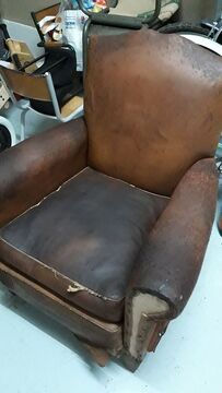 Renovation of club mustache armchair