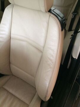 Colour change bmw dakota crembeige leather cowhide leather thickness 1.1 1.2 mm to Elfenbein Weiss - 1