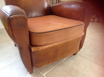 Réparer accrocs sur fauteuil club cuir - 3
