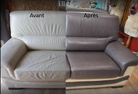 rénovation et changement de couleur sur notre canapé et fauteuil cuir