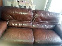 rénovation de mes canapés en cuir marron