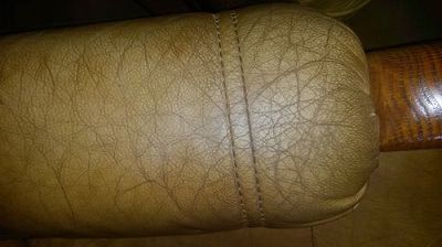 cracked leather sofa