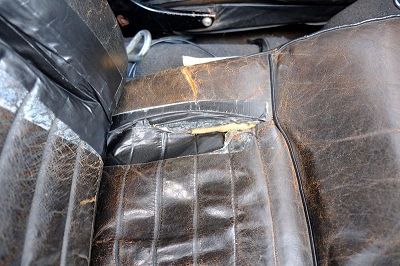 renovation of old car seats very damaged