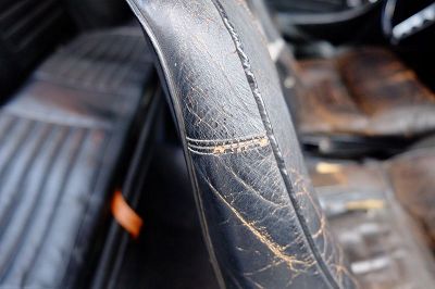 renovation of old car seats very damaged