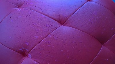 leather sofa very damaged