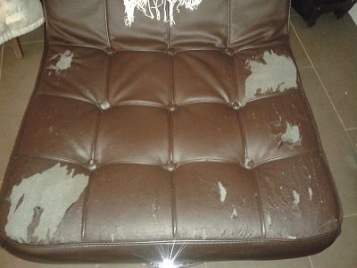 re-colouring of leatherette seat