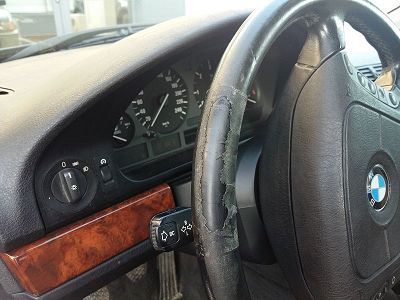 renovation of black leather steering wheel bmw 525 tds e39