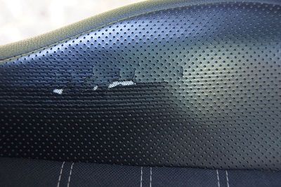 cracks on the driver's seat seat