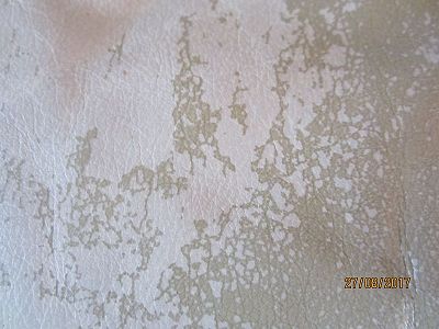 renovation of a beige sofa in imitation leather