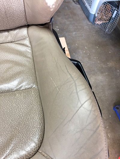 renovation of bmw z3 spotted leather seat