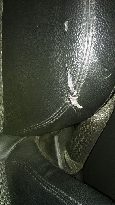 leatherette backrest seat