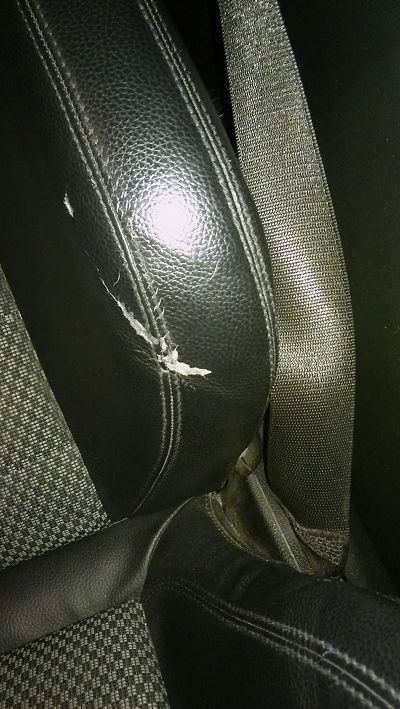 leatherette backrest seat