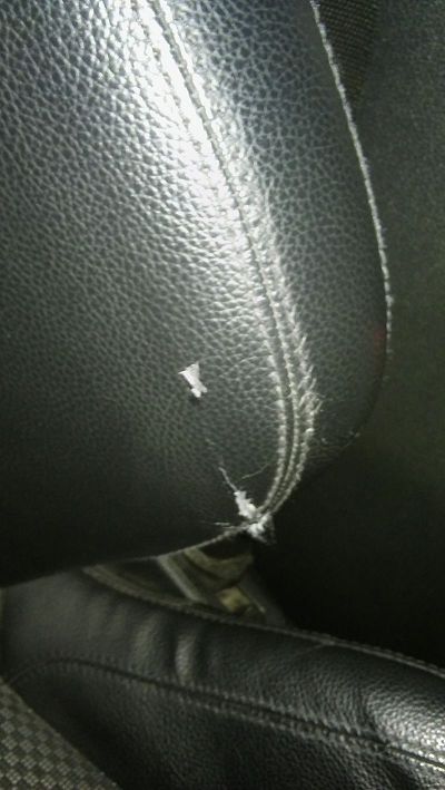 leatherette backrest seat