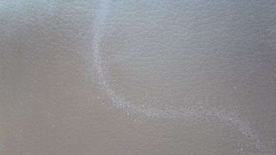 clean leather chair seat damaged by improper cleaning bi-pen task