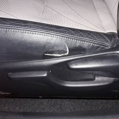 toyota iq leather car seat tear