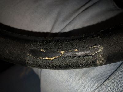 repair of a hole in the steering wheel