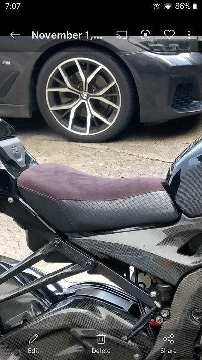 alcantara motorcycle seat