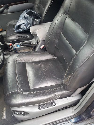renovation black leather seats
