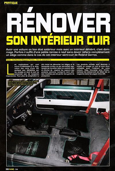 205 magazine: renovating your leather interior