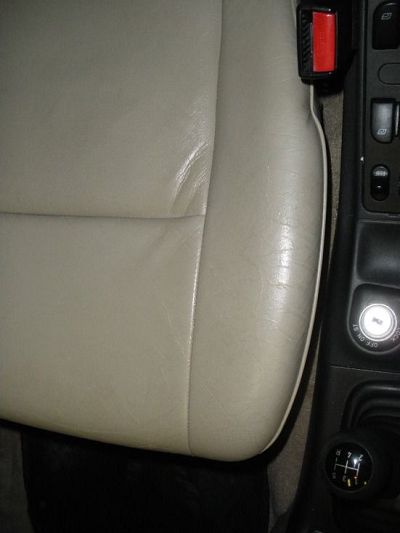 renovation cream leather on saab 900 convertible