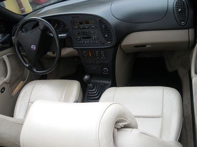 renovation cream leather on saab 900 convertible