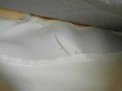 doubt one on a leather or imitation leather sofa