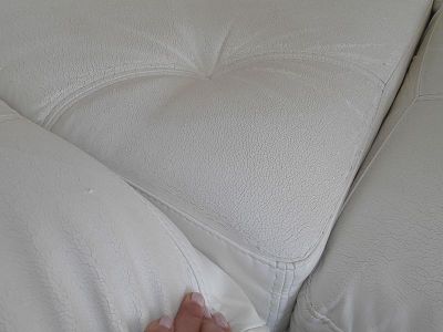 doubt one on a leather or imitation leather sofa