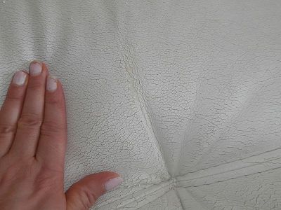 doubt one on a leather or imitation leather sofa