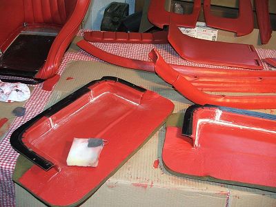 complete restoration of the leather interior on a cobra 427