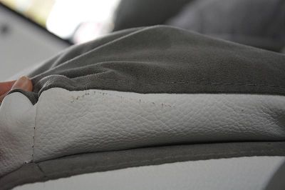 sofa with cat scratch