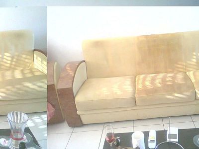 Je vous envoie des photos de mon salon en alcantra un canapé 3 places et 2 fauteuils 1 place